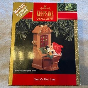 Santa’s Hot Line- 1991. Keepsake Ornament, In Original Box